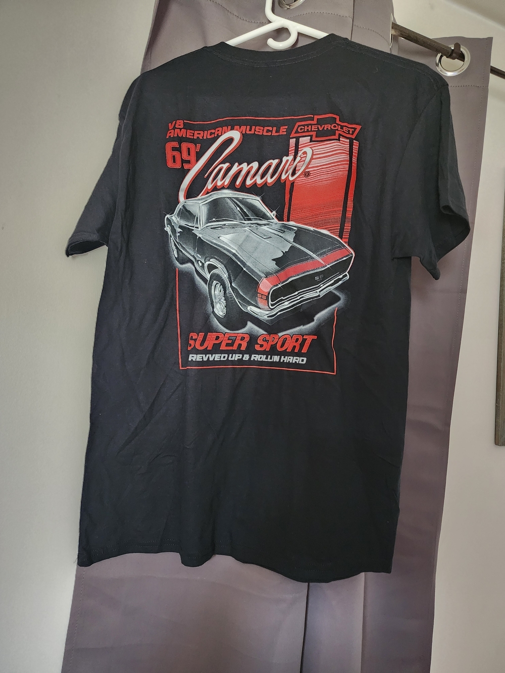 Camaro '69 Super Sport Graphic Tee - Black with Red Accents